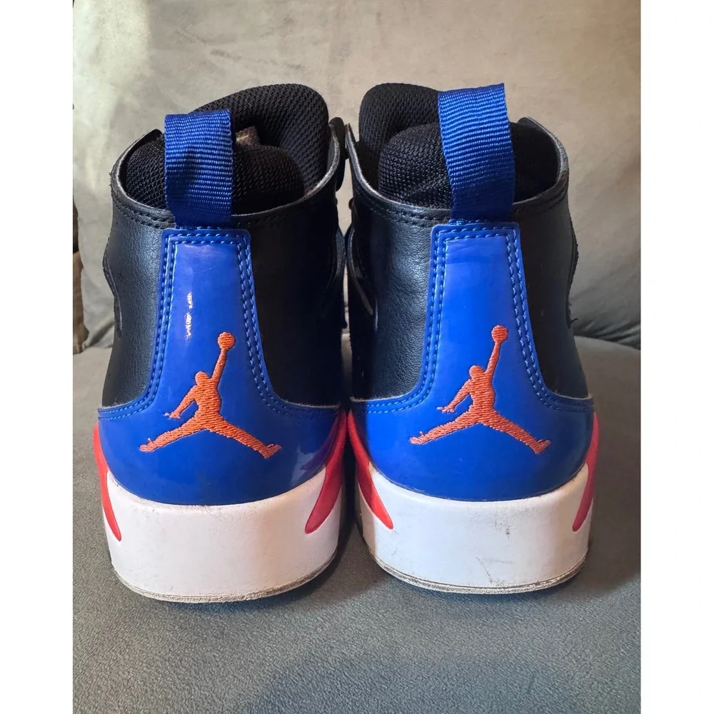 Jordan Flight Club 91 Men's Black Blue‎ Basketball Shoes Size 8